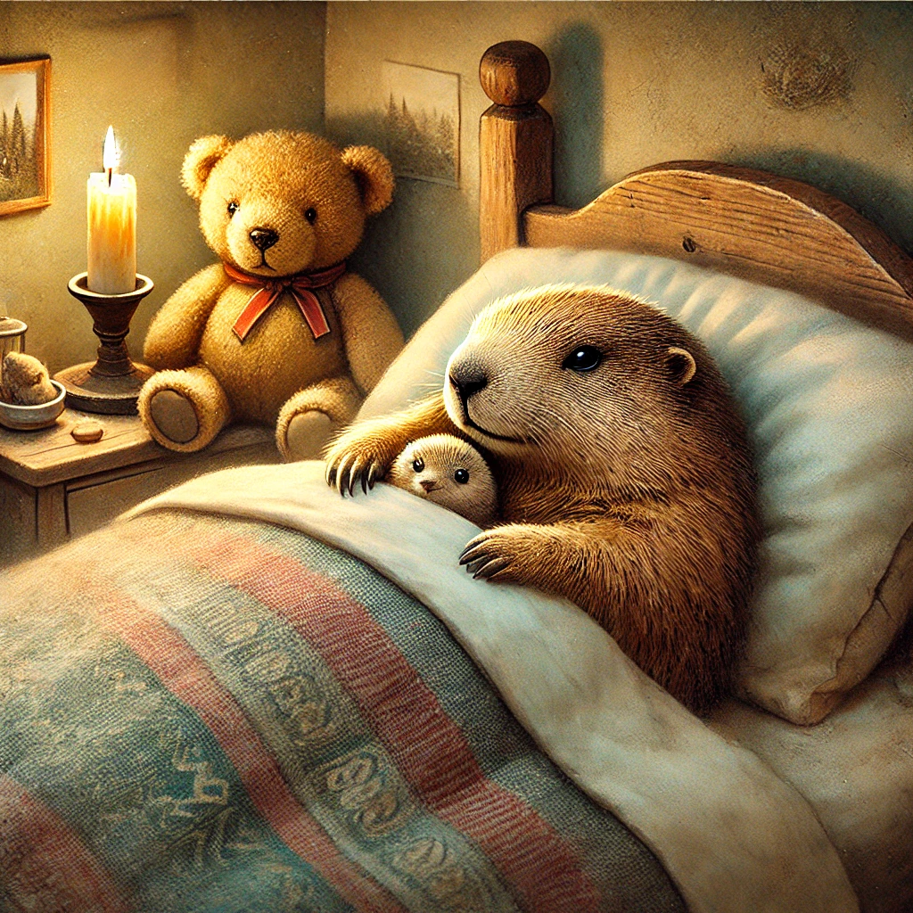 De Holmarmot gaat een tukje doen