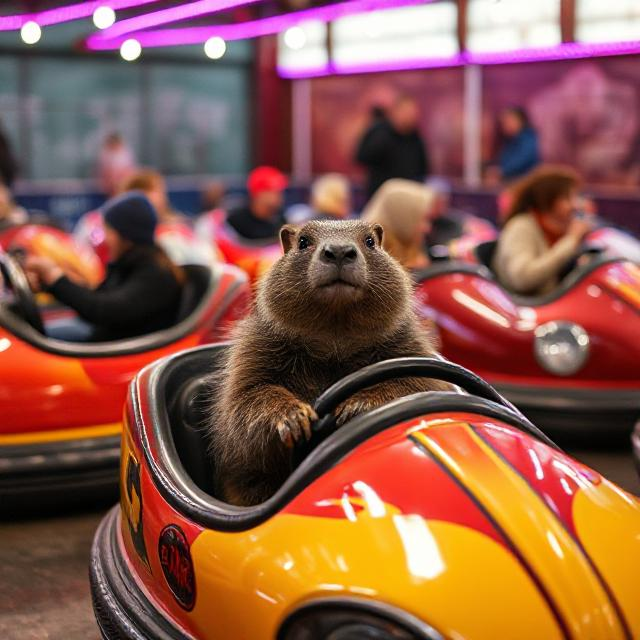 Holmarmot gaat als eerste naar de botsautotjes