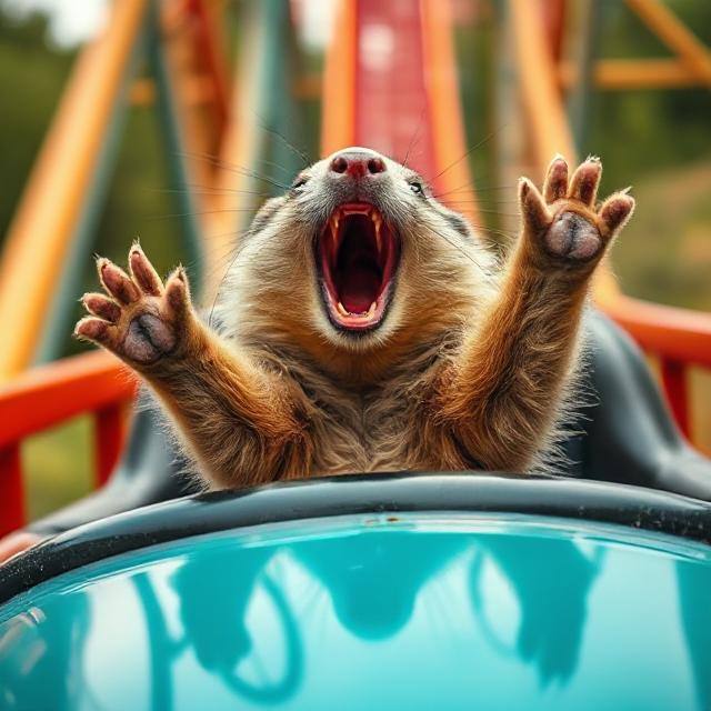 Holmer maakt een ritje in de achtbaan